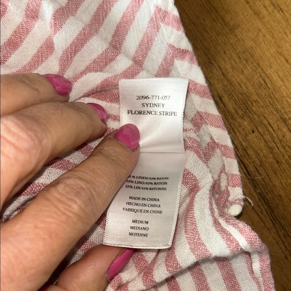 Rails Sydney Florence Stripe Top M Blush and Cream - Picture 4 of 6